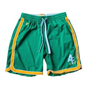 Vintage Y2K Abercrombie & Fitch Green Shorts with Gold Trim